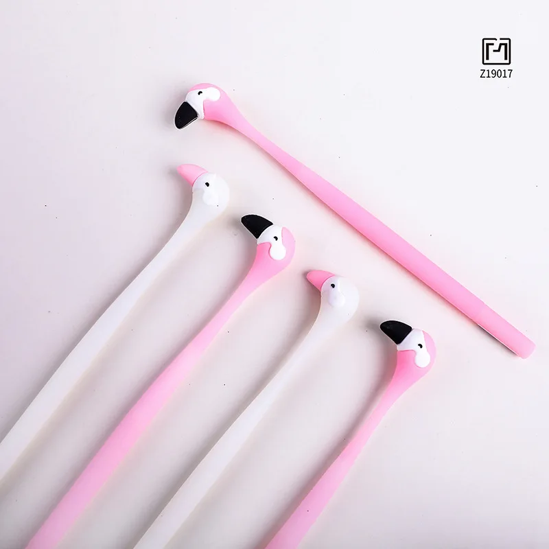 48PCS Fresh And Creative Cute Cartoon Pink Girl Heart Flamingo Student Exam Signature Gender-neutral Pen