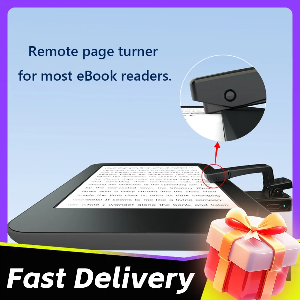 Remote Control Page Turner Ring Bluetooth-Compatible 5.0 E-Reader Controller Page Turner Clicker Camera Video Recording Remote