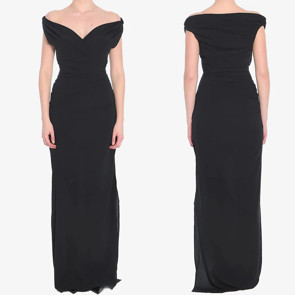 

Customized Elegant Off-shoulder Maxi Dress A-Line Evening Dresses Occasion Formal Exquisite High Quality Prom Party Gowns Women