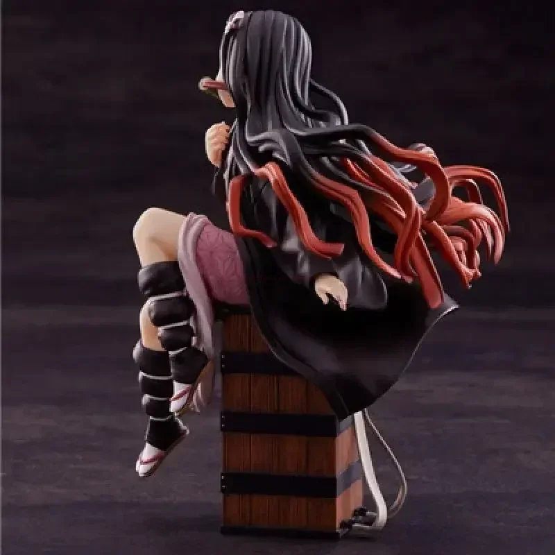 17cm Anime Action Figure Demon Slayer Blade Kamado Nezuko Backpack Manga Statue Kimetsu No Yaiba  Collectible Model Doll Toys