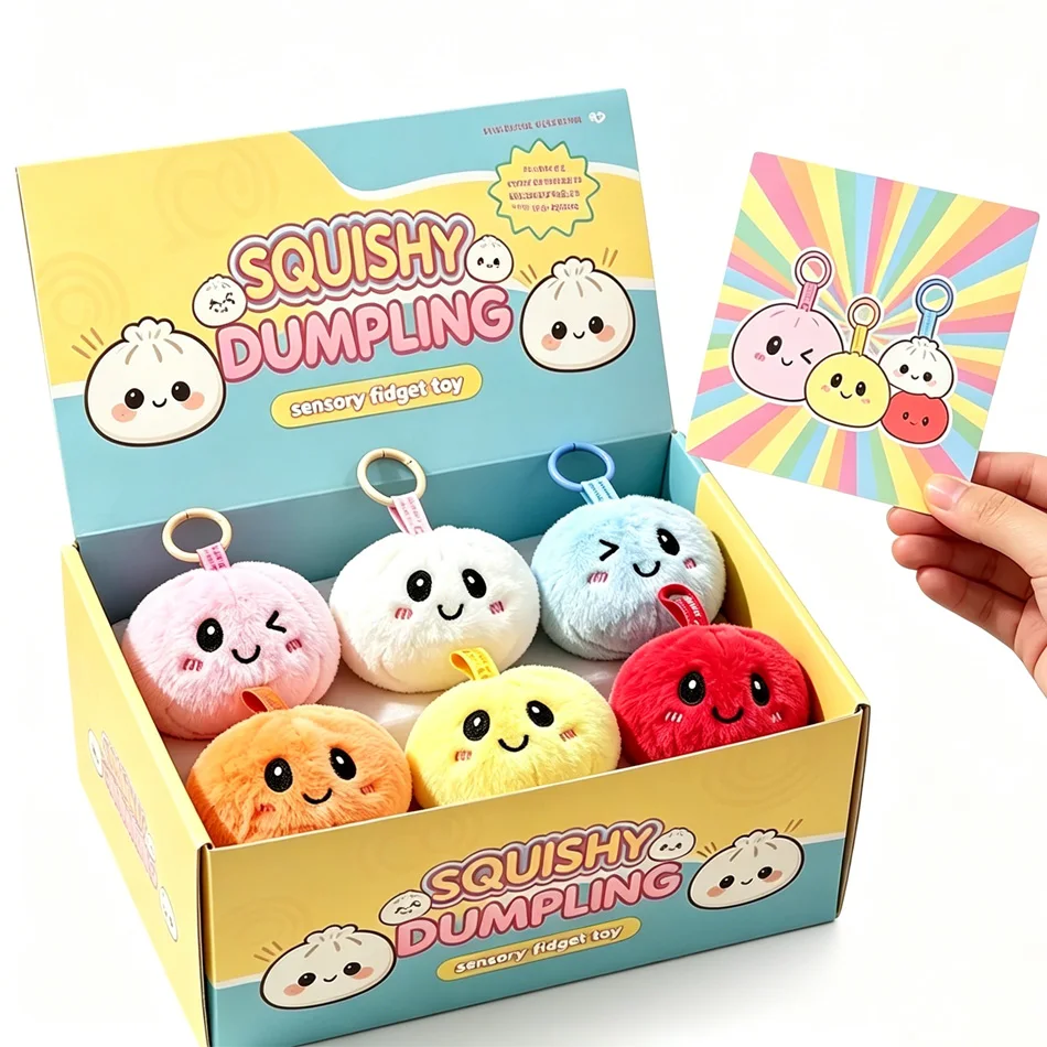

Dumpling Plush Keychain for Kids Bag Pendant Decor Cute Plush Dumpling Car Keychain Party Gift Key Ring Keychain Accessories