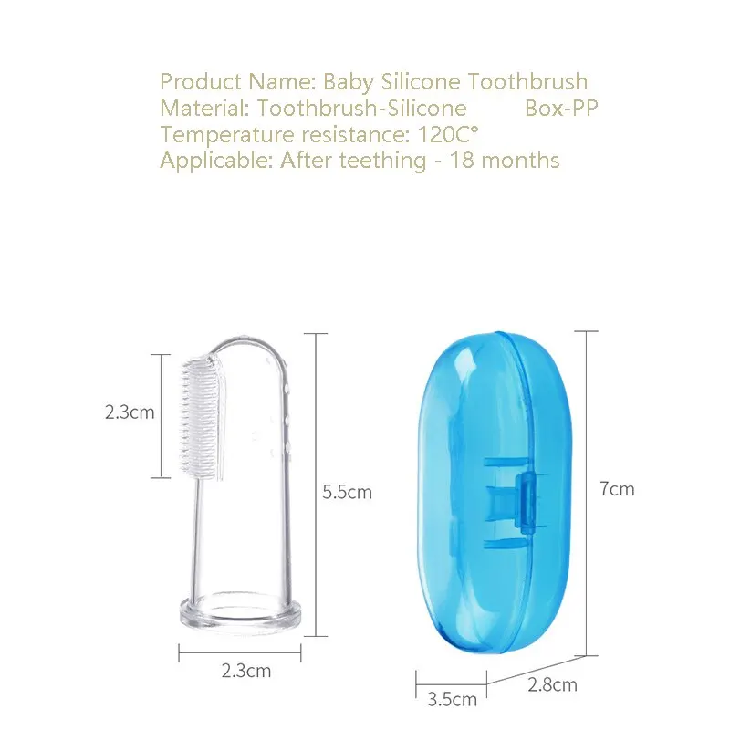 3Pcs Baby Silicone Finger Toothbrush Children Teeth Clear Massager Pet Silicone Finger Rubber Oral Clean Care Newborn Baby Item