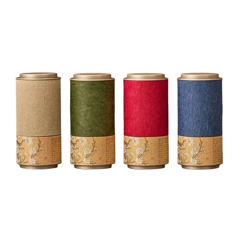 Flower Pattern Empty Tea Tin Can Airtight Sealed Jar Spice Container for Household Storage and Festival Gift Packaging Box