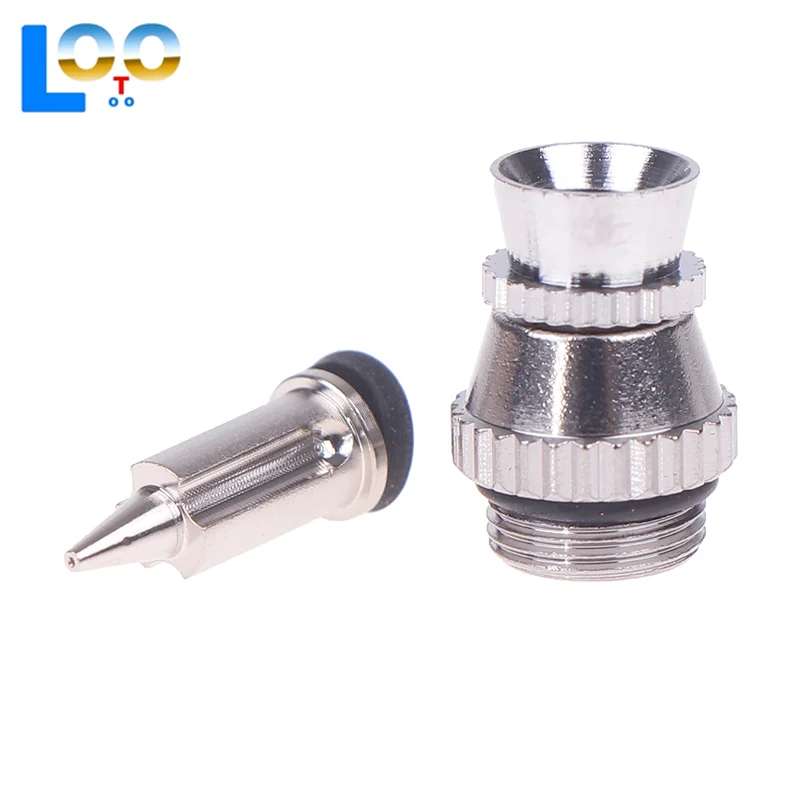 0.3mm 팁 및 커버가 포함된 금속 스프레이 건 노즐 교체 키트, 비충전 스프레이 건 액세서리 세트
