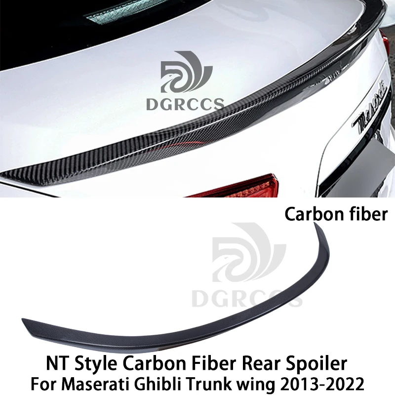 

For Maserati Ghibli NT Style Carbon fiber Rear Spoiler Trunk wing 2013-2022 Carbon fiber FRP primer