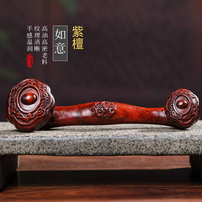 [Ruyi] Rosewood Carving Hand Pieces Pendant Solid Wood Crafts Home Ornaments Retro Pendant One Piece Dropshipping