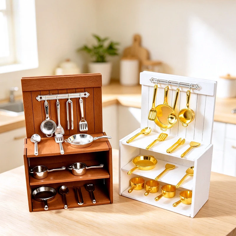 100pcs Kawaii Miniature Kitchen Kitchenware Set Spoon Pot Pan Doll House Decor DIY for Phone Case Keychain Accessories