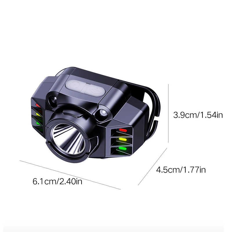 Headlamp with powerful light, outdoor lamp can be used for 72 hours for night fishing. Head-worn dedicated long-lasting lithium