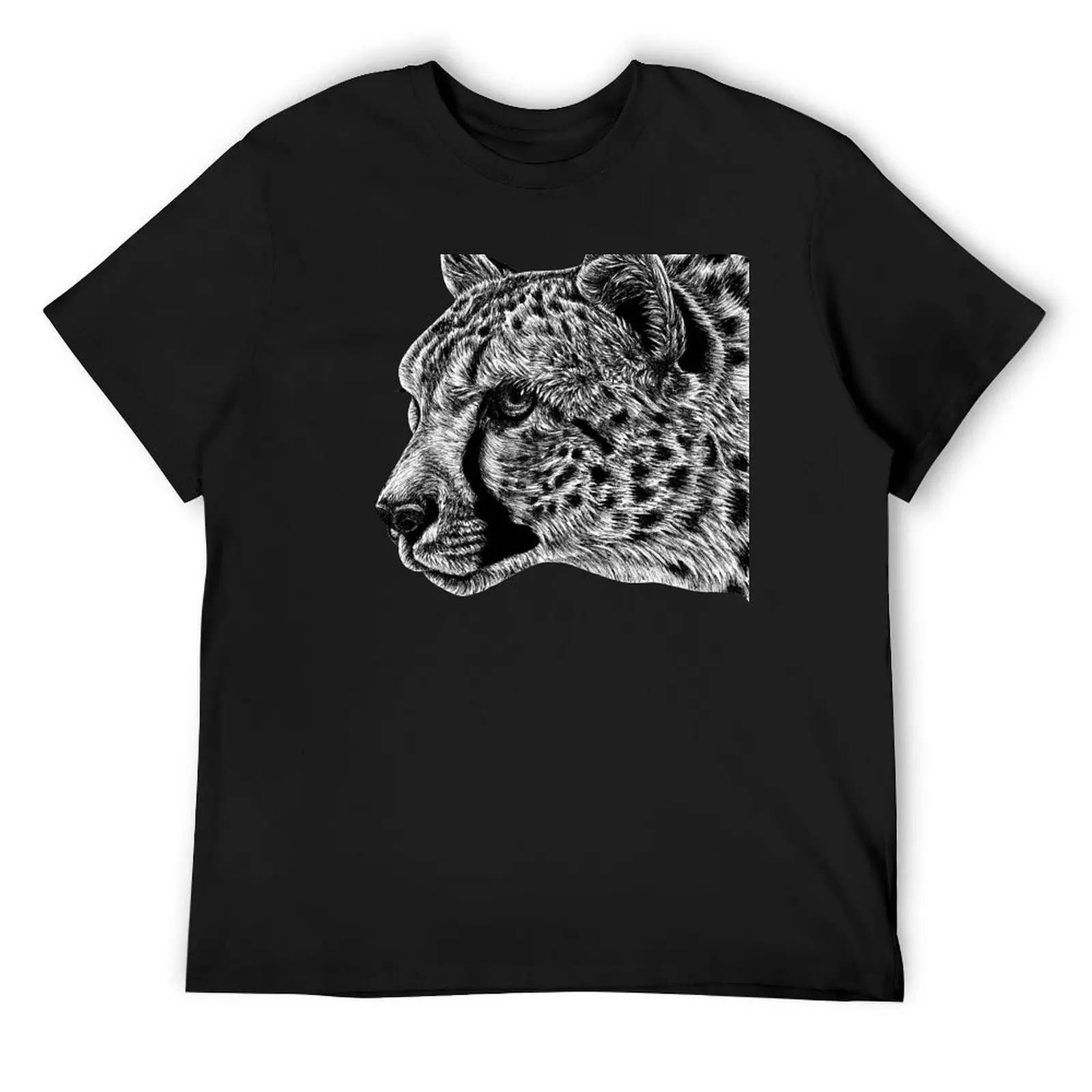 

Cheetah portrait T-Shirt plus size clothes anime stuff plus size tops Men's t shirts