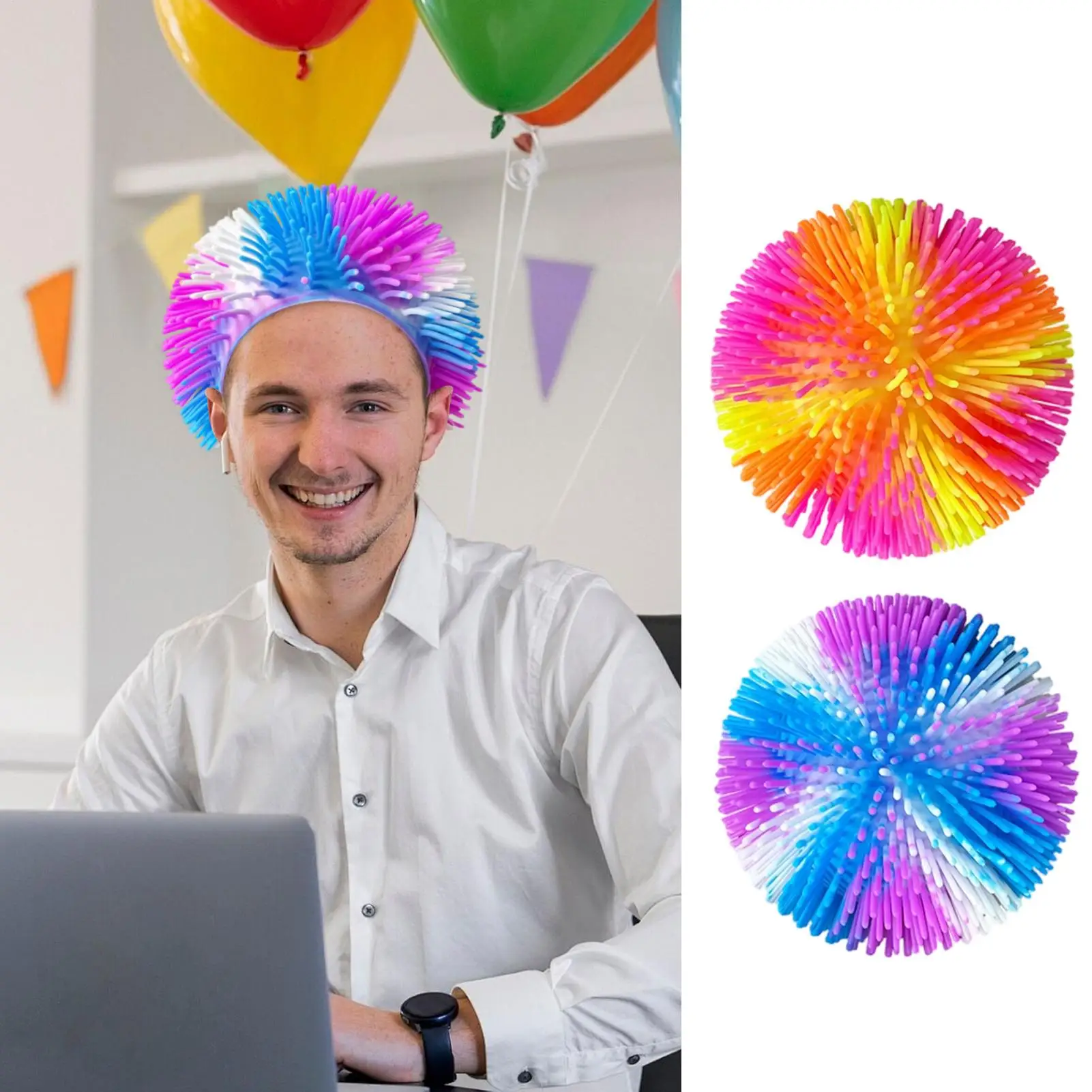 Gag Joke Hat Funny Eye-Catching Elastic Wobble Head Gag Joke Hat For Teens Students Women Men Kids Children Family Gathering