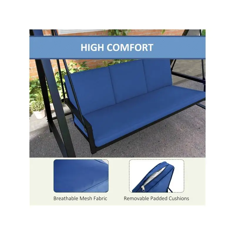 Kursi Ayun Teras Luar Ruangan dengan Bantal untuk Relaksasi dan Kenyamanan, Ideal untuk Penggunaan di Taman dan Halaman Belakang