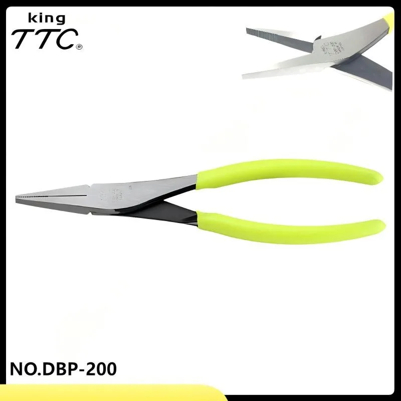 TSUNODA King TTC DBP-200 8-Inch 200mm Duckbill Pliers, Wide Long Nose for Jewellery Making, Antirust Hardware