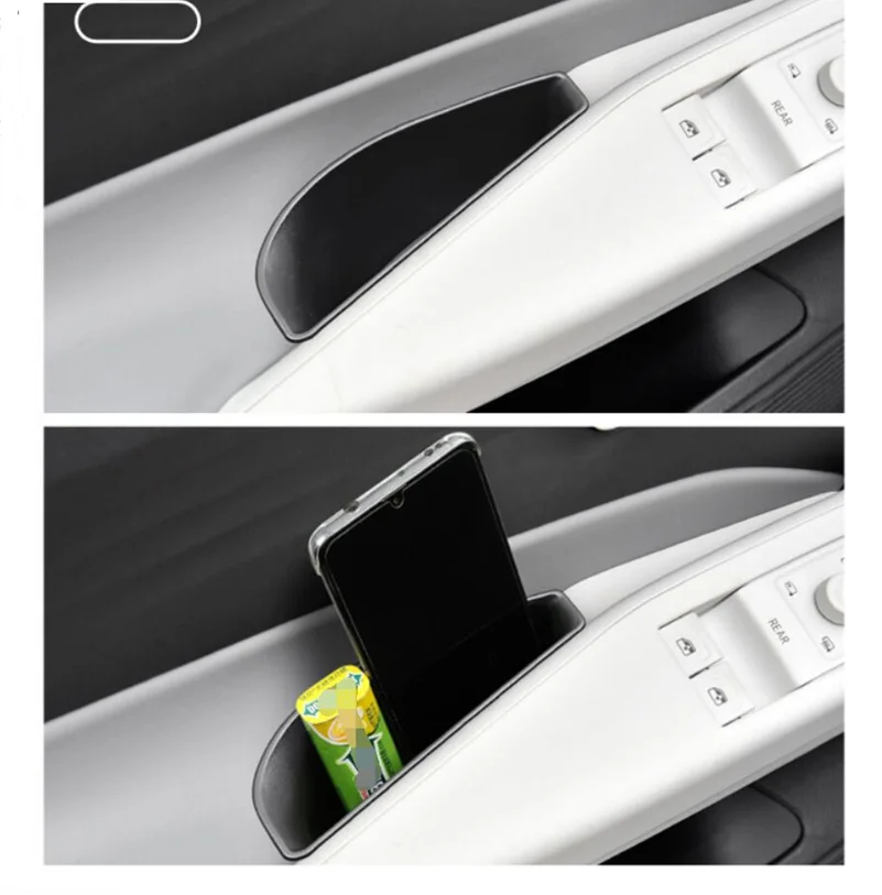 ل VW Volkswagen ID.4 GTX Crozz 2021 2022 باب السيارة الجانب وحدة التحكم مسند الذراع حاوية علب التخزين المركزية قفاز المنظم #6