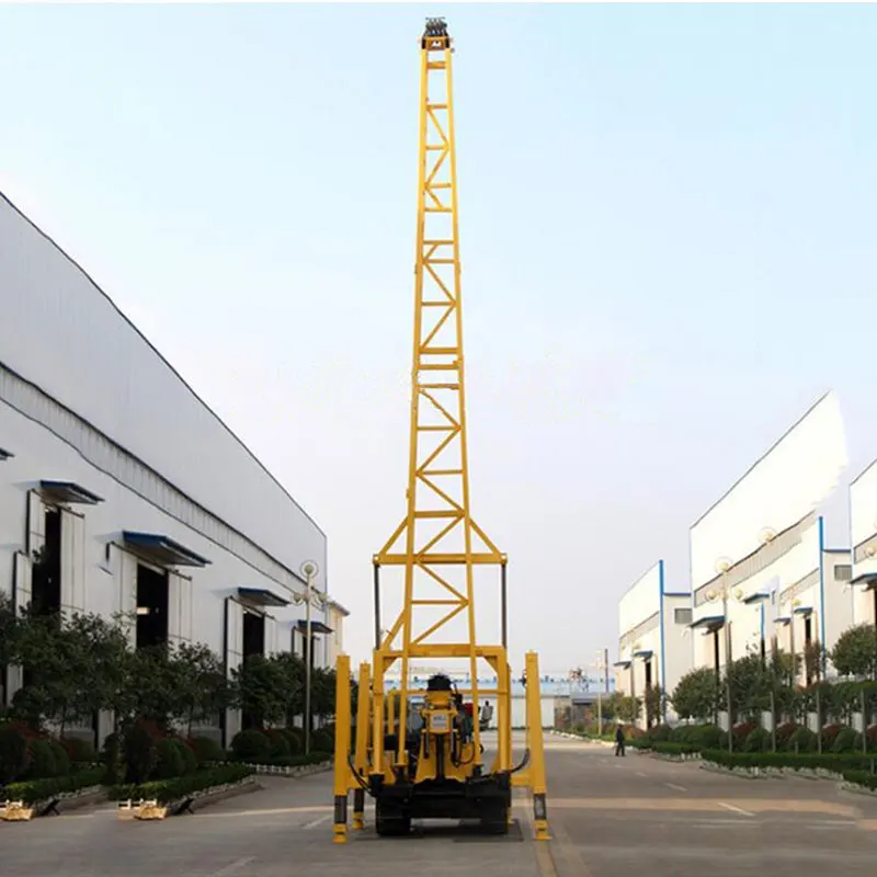 Impianto di perforazione per pozzi d'acqua con punta rotante cingolata per macchine di fabbrica mobile per l'esplorazione