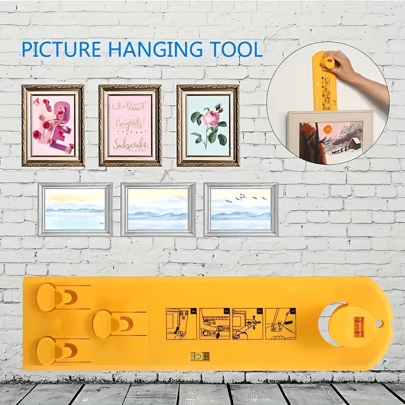 Level Easy Frame Picture Hanger Wall Hanging Kit Photograph Frame Hanging Tool for Clocks/Mirrors/Galleries/Artworks/Photos