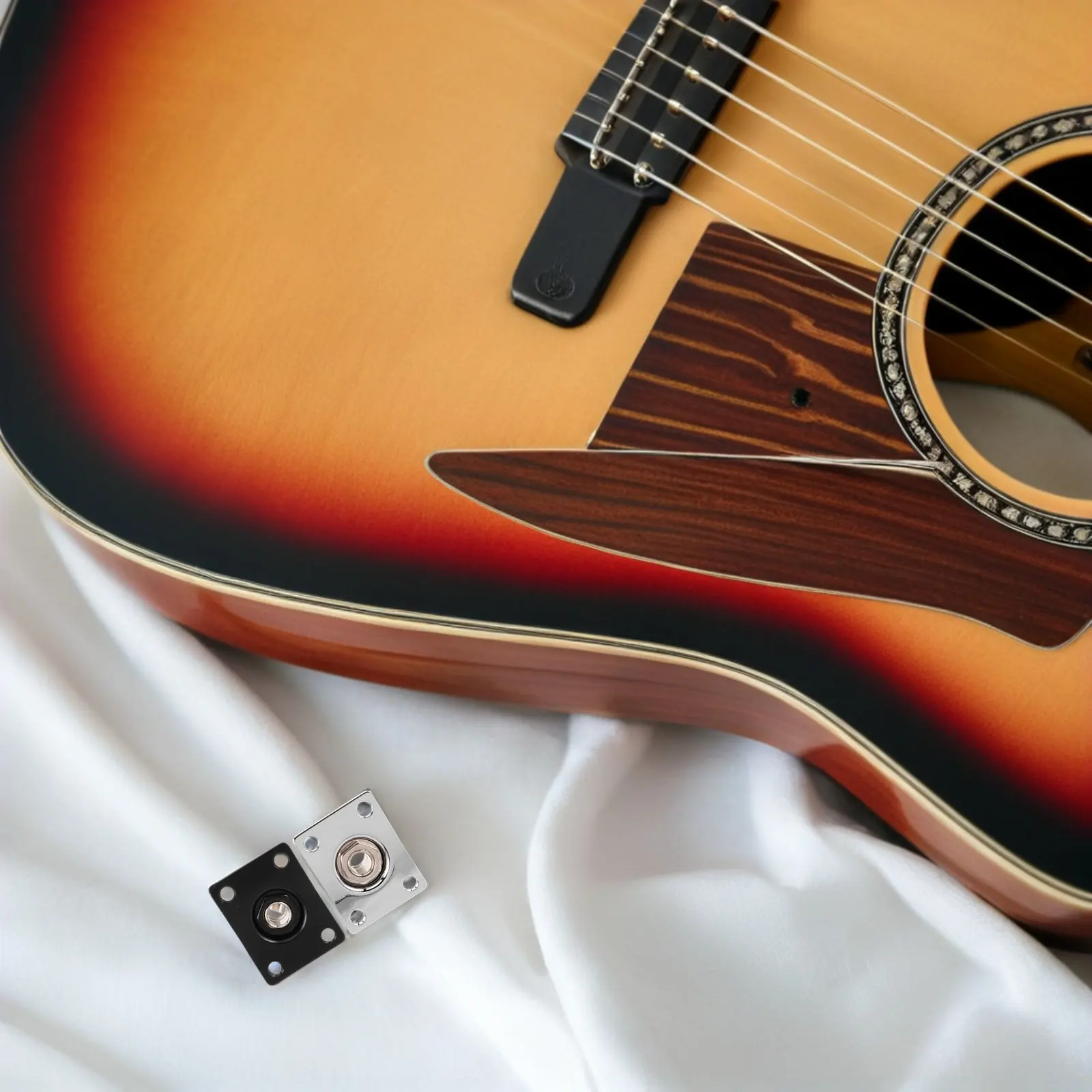 

Набор из 6 квадратных гитарных выходных разъемов 635 мм, высокоточные аудиоразъемы для электрогитары и бас-гитары, сменные