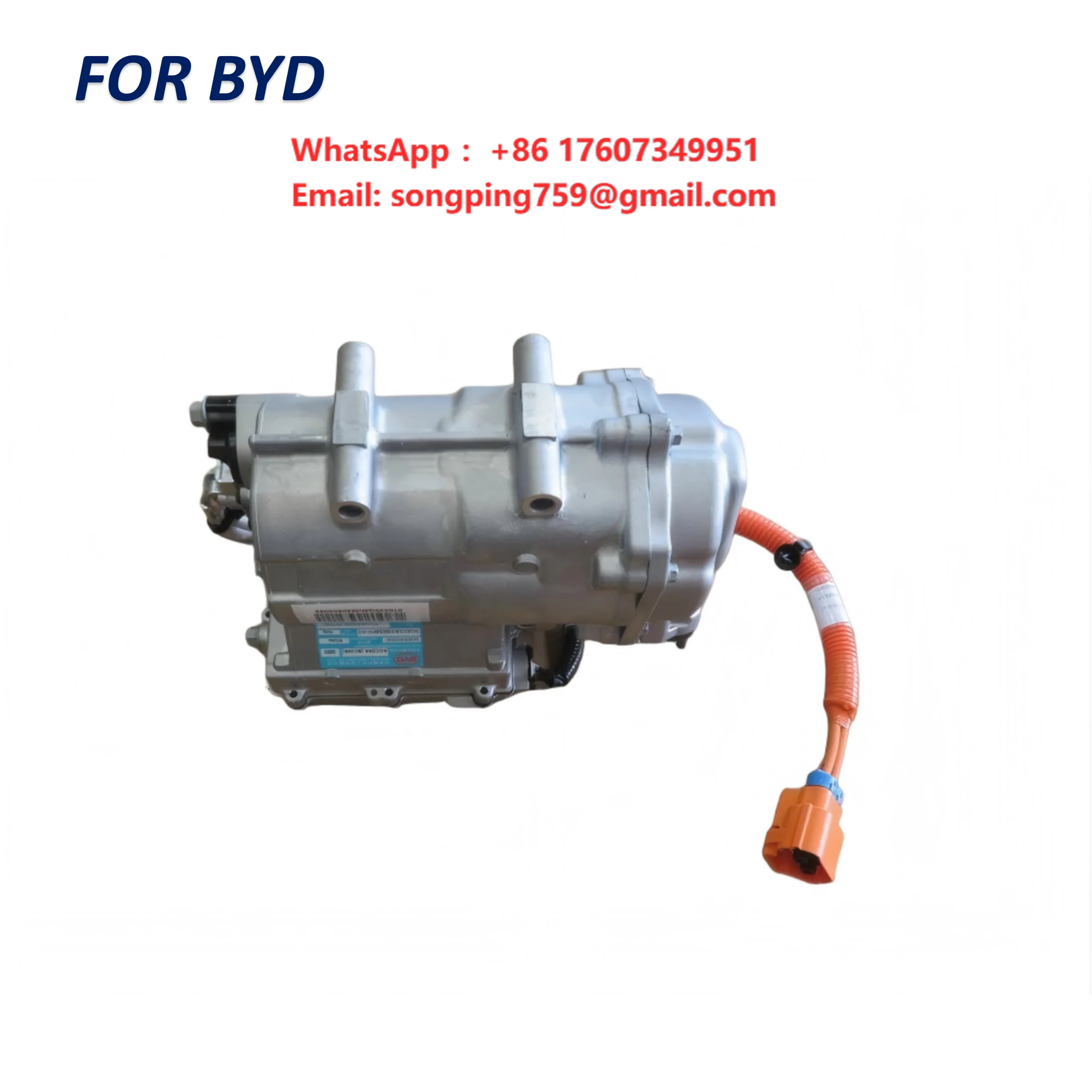 Genuine BYD Original 12V Hybrid AC Compressor SA3EB-8103020 for Song PLUS EV, New Replacement, Quality Assurance
