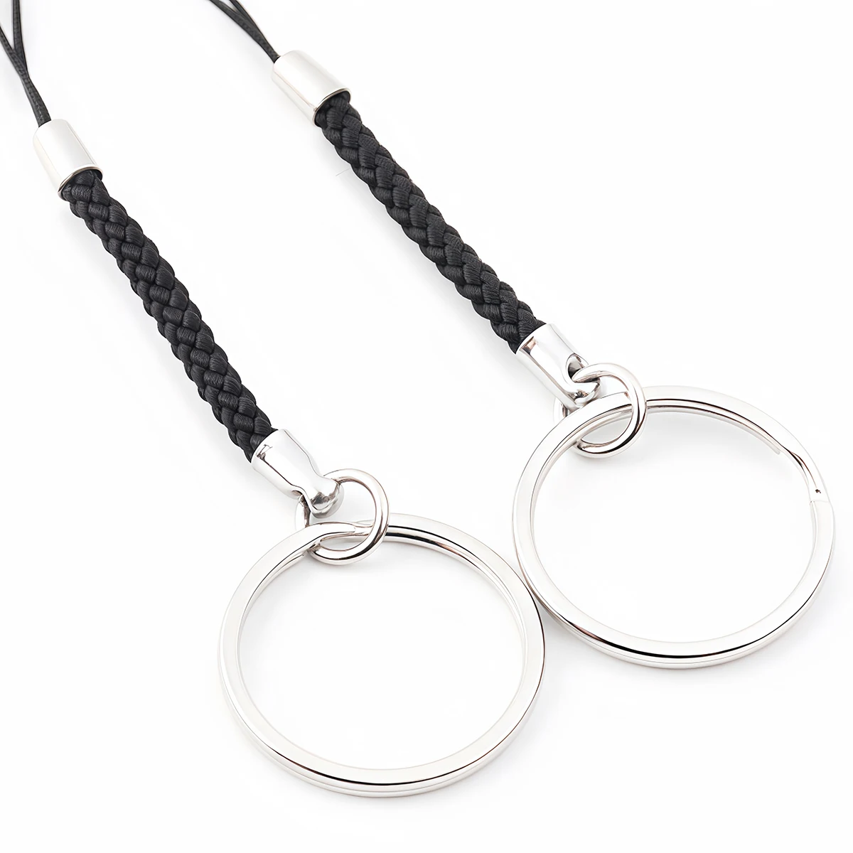 10-20 Stück Schlüsselanhänger-Seil mit 25mm Schlüsselring, Lanyard-Kordel, Nylon-Geflechtband, Schlüsselring für DIY-Schlüsselanhänger, Anhänger, Bastelarbeiten, Schmuckherstellung – Detail 4