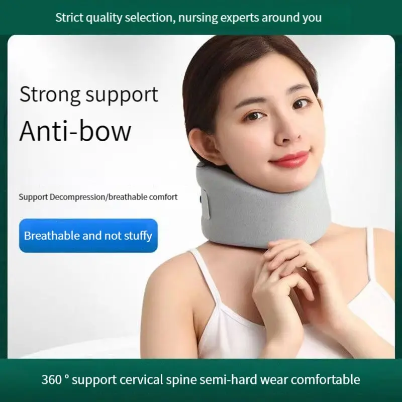 Cervical Tilt Prevention Brace Fixed Cervical Support Anti-Slumping Neck Brace Breathable Sponge Full Set Comfortable To Wear