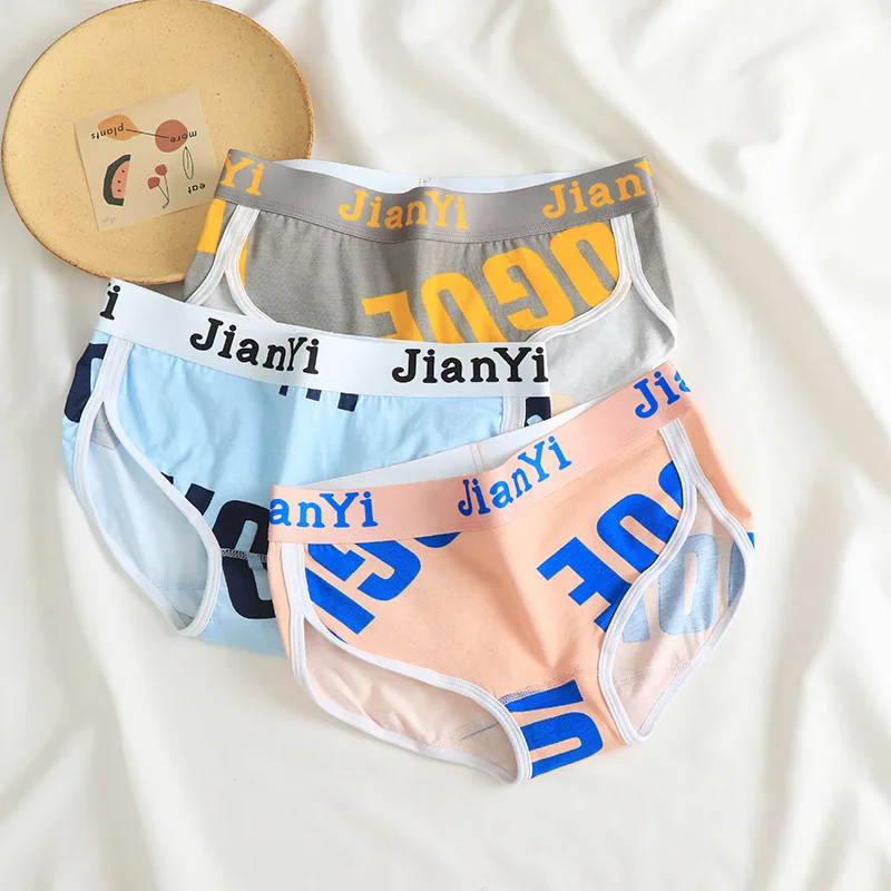 

1-2pcs Cotton Women Briefs Sexy Sports Breathable Underwears Plus Size Lingerie Women's Intimates Ladies Teenager Simple Panties