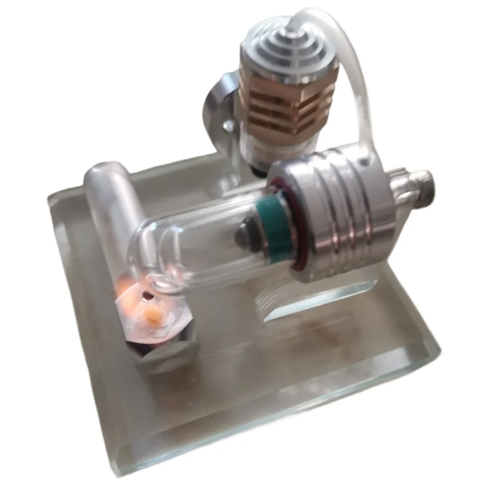 

Модель одноцилиндрового двигателя Стирлинга, металлический двигатель внутреннего сгорания на горячем воздухе, учебное пособие по физике, поршневой двигатель Стирлинга