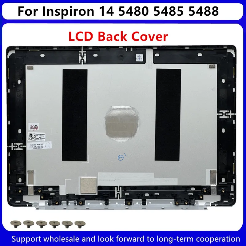 Tampa traseira LCD para dell Inspiron 14, 5480, 5485, 5488, 010kg8, prata, novo