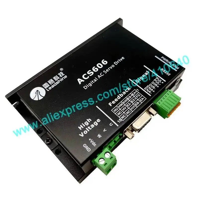 Genuine Leadshine ACS606 DC Input Brushless Servo Drive with 18 to 60 VDC Input Voltage and 6 A Continuous 18 A Current