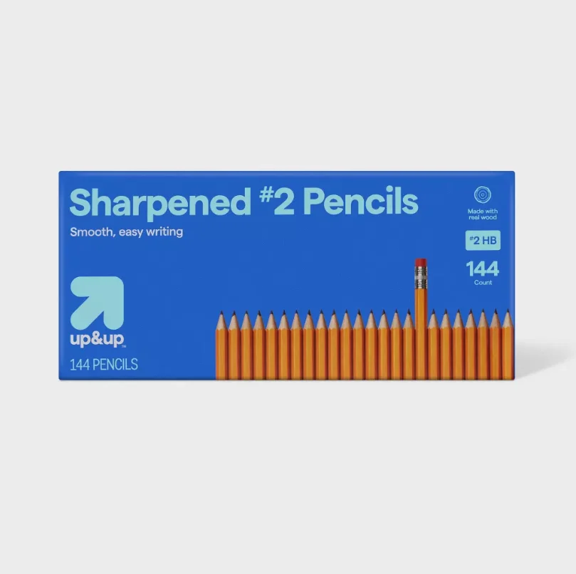 

144ct Sharpened #2 Wood Pencils -School Supplies, Bulk Wooden, No. 2, Erasable, Kids, 2.05mm Point