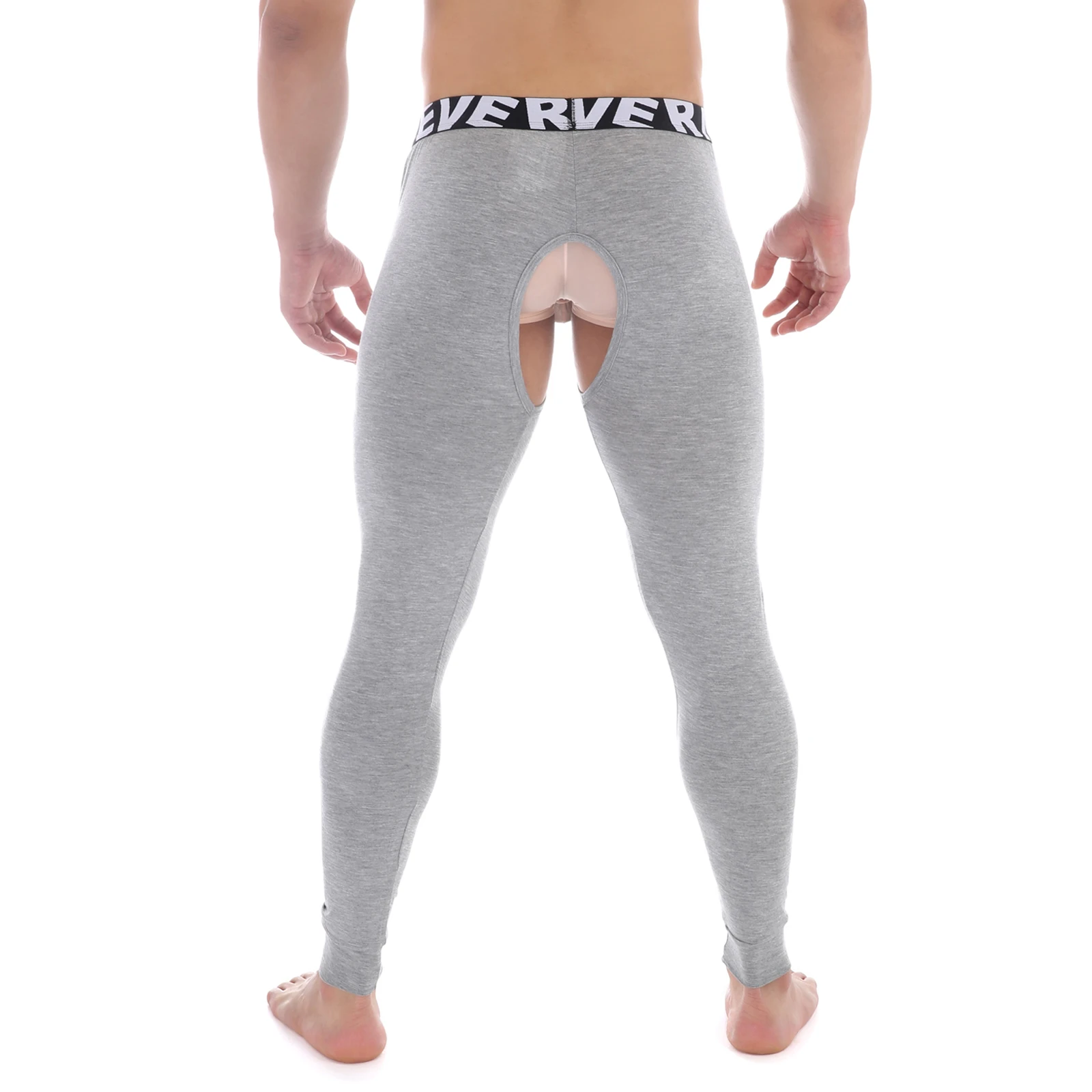 

Men's Modal Long Johns Bottoms Open Pouch Crotchs Thermal Underwear Male Elastic Comfortable Hands-free Design Erotic Pajamas