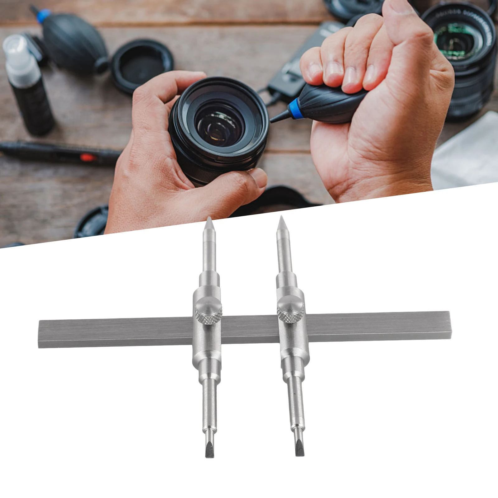 Adjustable Rust Resistant Lightweight Stainless Steel Jaw Opening Professional Camera Lens Repair Lens Wrench Tool Kit