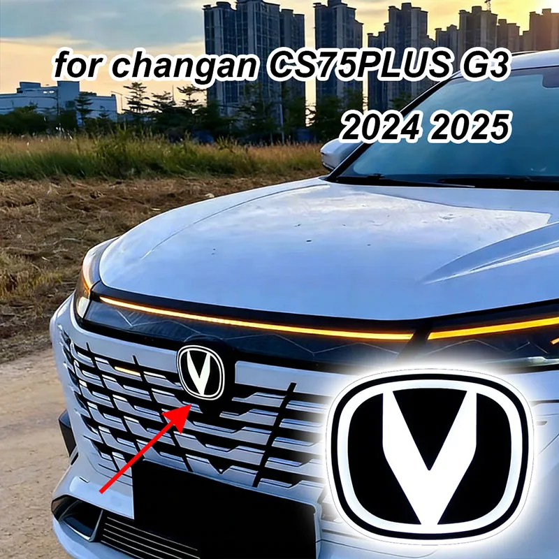 

1pc for Changan CS75PLUS 2024 2025 Front Emblem Illuminated Grille Decorative Light