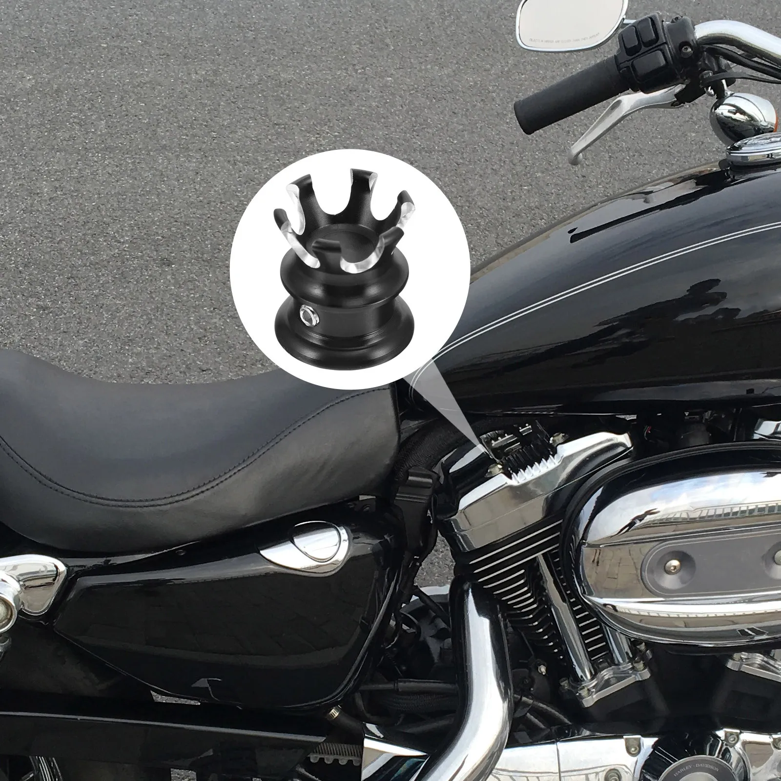 

4Pcs Motorcycle Screw Caps Aluminum Alloy Fuel Tank Cover for Easy Install Rotary Design Cool Style Modification Parts