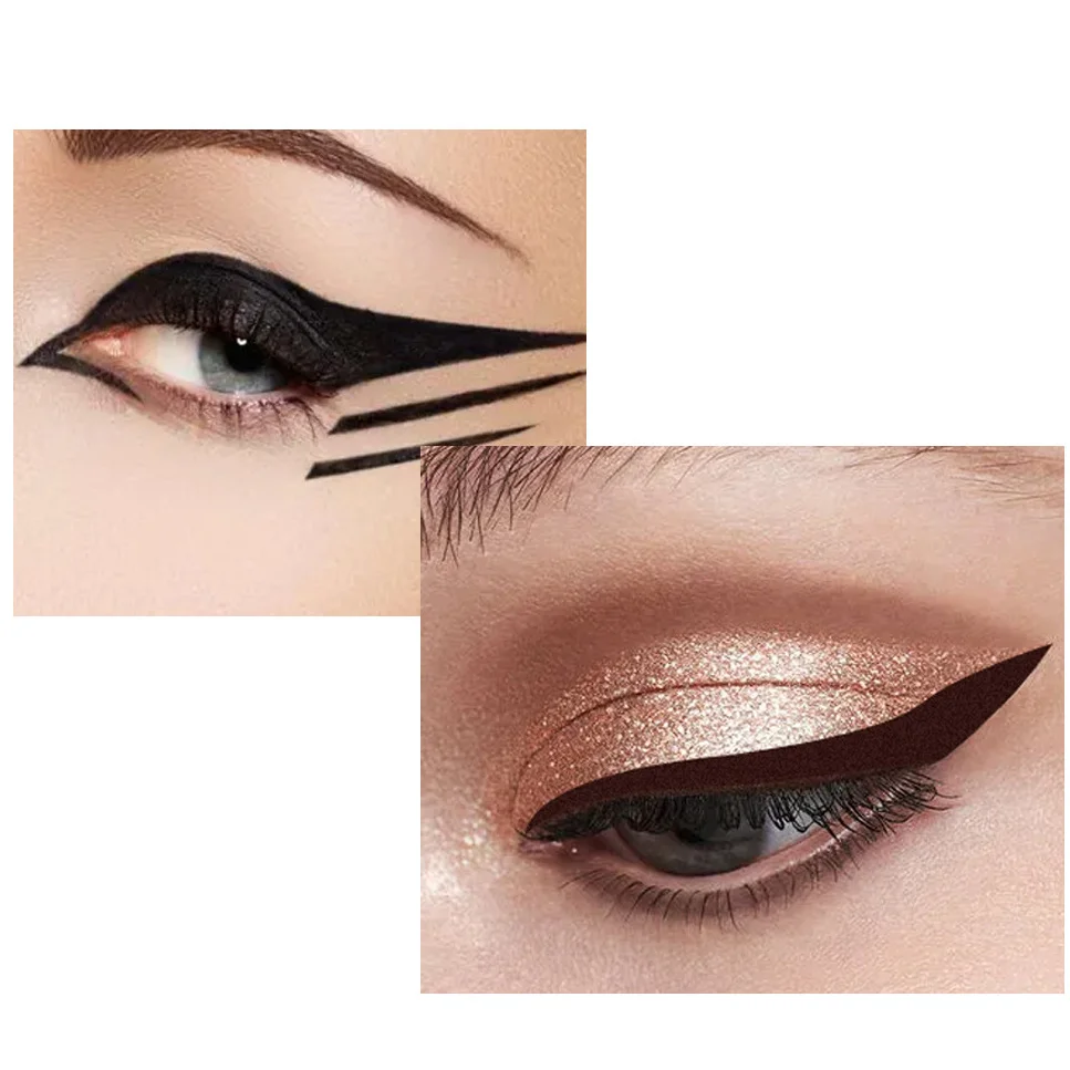 Miss Rose Czarny eyeliner w pisaku, żelowy cień do powiek, eyeliner, kajal, kosmetyki do tworzenia efektu shimmer.
