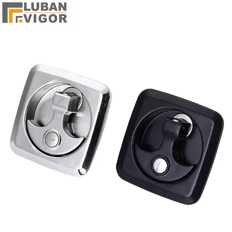MS8058 Pull Rod Panel Lock Zinc Alloy With 2 Keys Toolbox Industrial Cabinet Plane Lock For RV Yacht Distribution Box