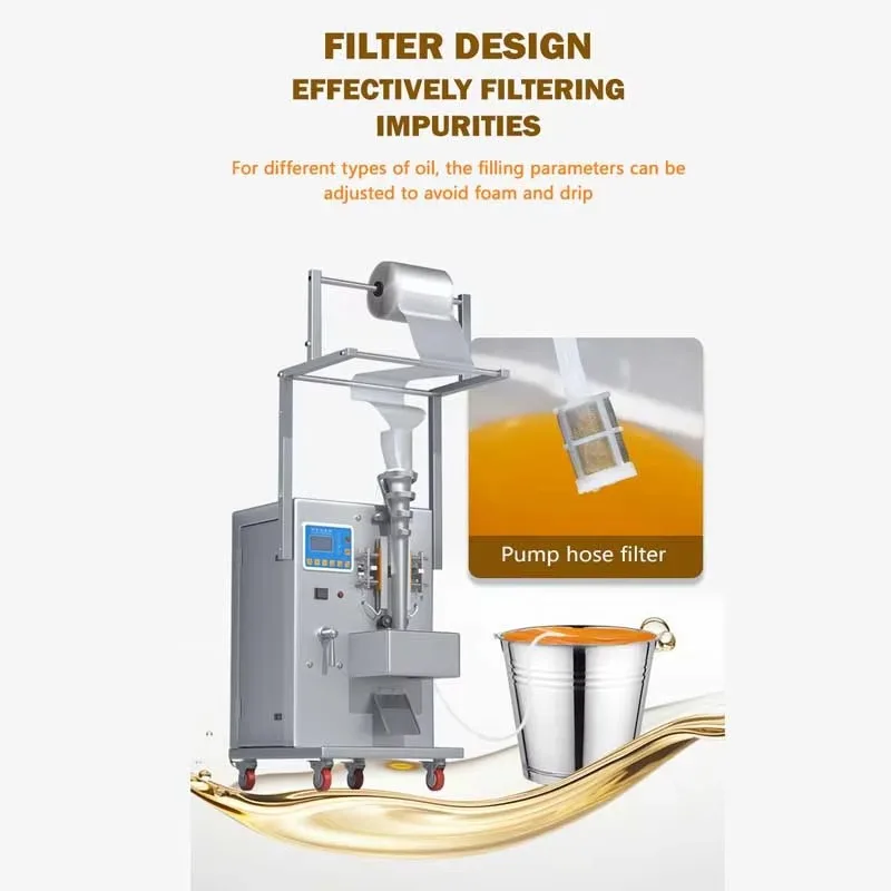 Small Size Automatic Olive Oil Chilli Vegetable Edible Oil Cooking Oil Sachet Filling And Packing Packaging Machine