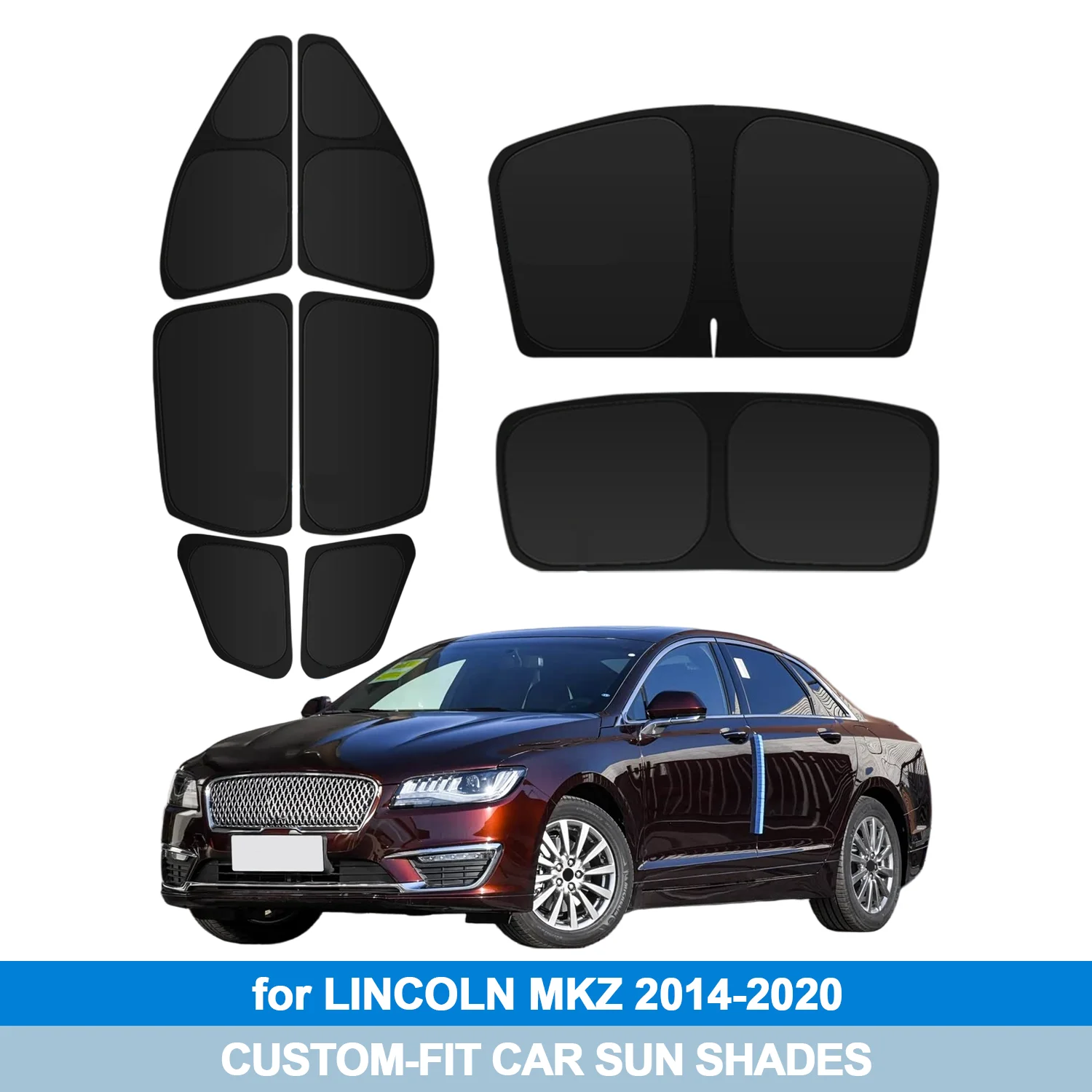 

For LINCOLN MKZ 2014-2020 Windshield Sun Shade Side Window Shades Cover Sun Visor Shield Privacy Protection Car Accessories