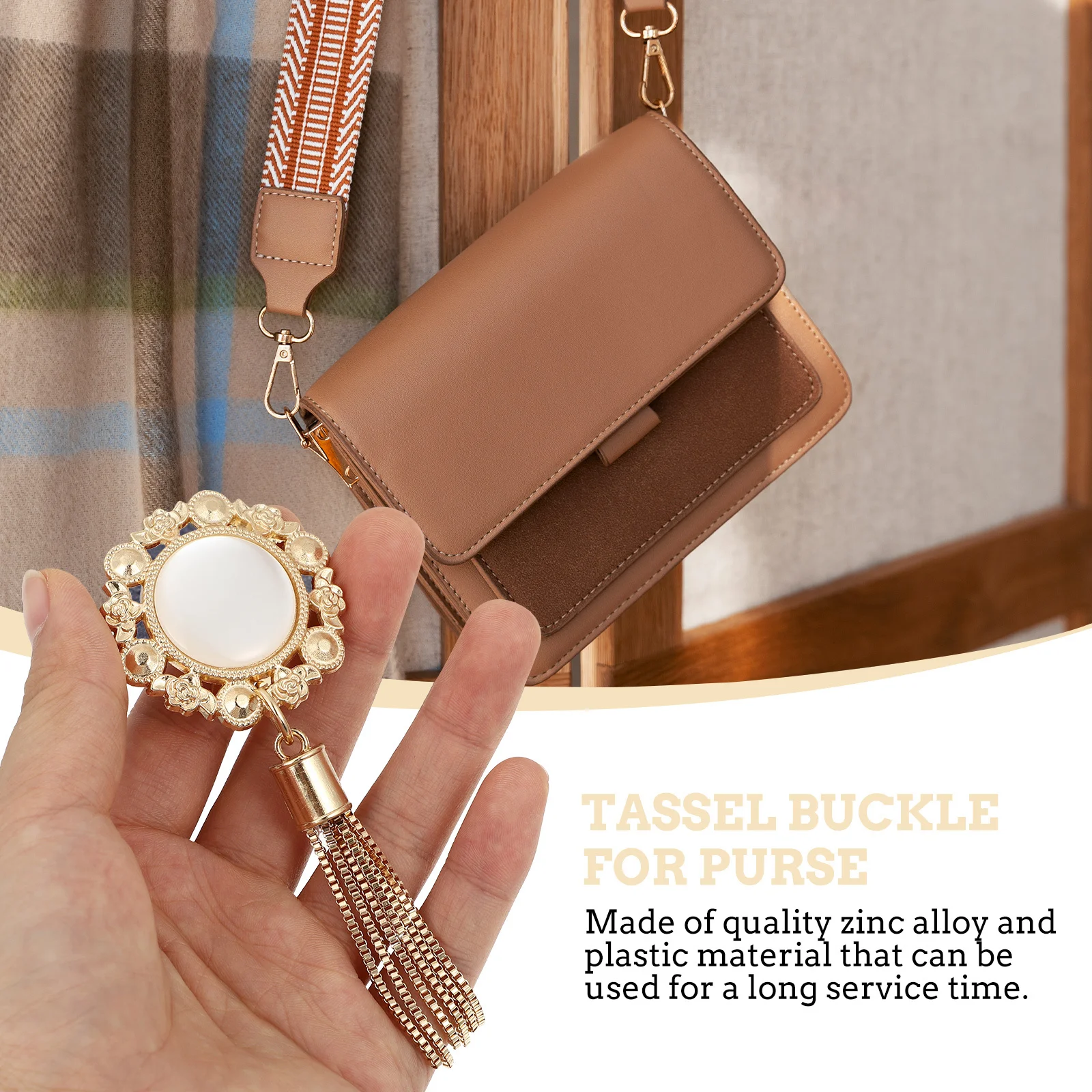 

5Pcs Large Jade Pendant Tassel Pendant for Bag Stylish Hanging Decoration Suitable Suitcase Purse Handbag Use Bag Adornment