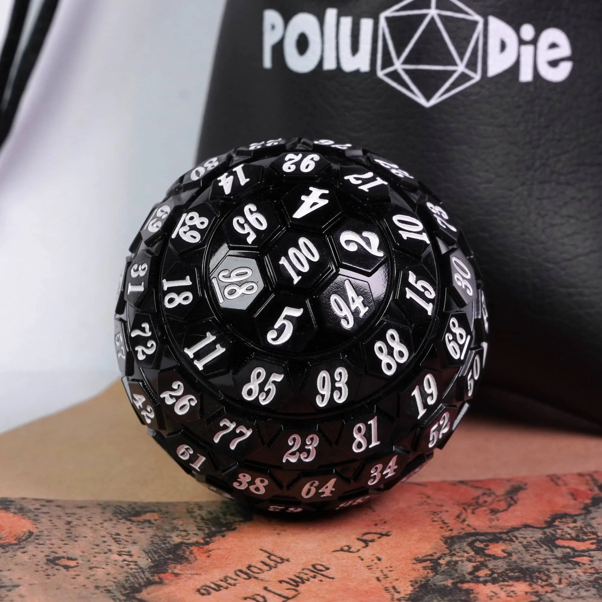 Poludie 1pc D100 Dice 100 Side Polyhedral Dice for Role Playing Tabletop Board Game Pathfinder Bar Club RPG Dice Gift D&D