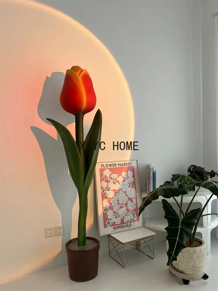 

Giant Tulip Big Decorations Large Artificial Flower Sculpture Oversized Clothing Store Floor-Standing Decorations