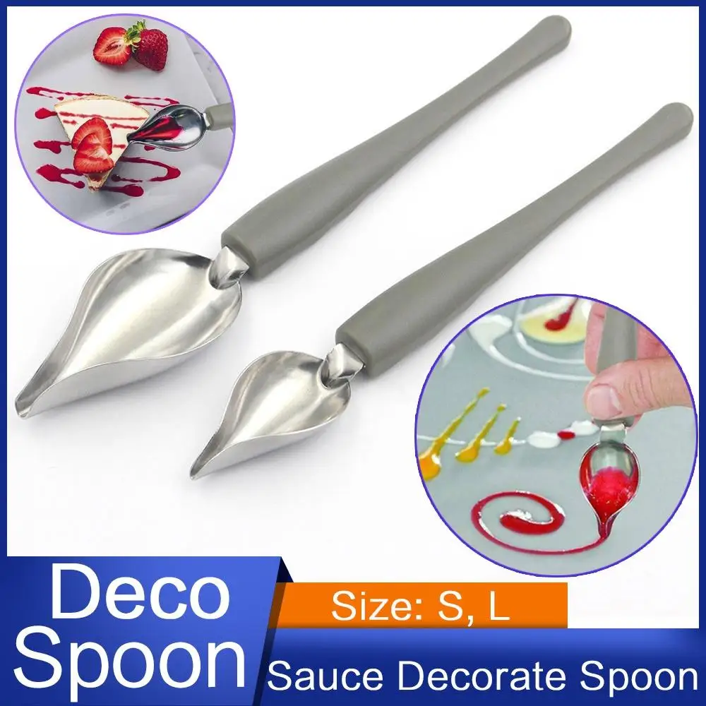 Creative Spoon Decorate Food Draw Tool Design Sauce Dressing Plate Dessert Bakeware Cake Molecular Gastronomy Spoon Kitchen Tool