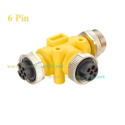 IP67 Mini-Fast 7/8"-16UNF T-Verteiler Mini-Change 6-poliger Stecker auf Buchse Industrieller Rundsteckverbinder für DeviceNet Profibus – Detail 5