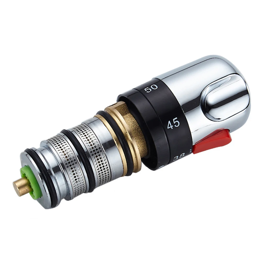 Bath and Shower Thermostatic Cartridge Valve Replacement Kit with Brass Construction and Safety Override Stop at 38 Degrees