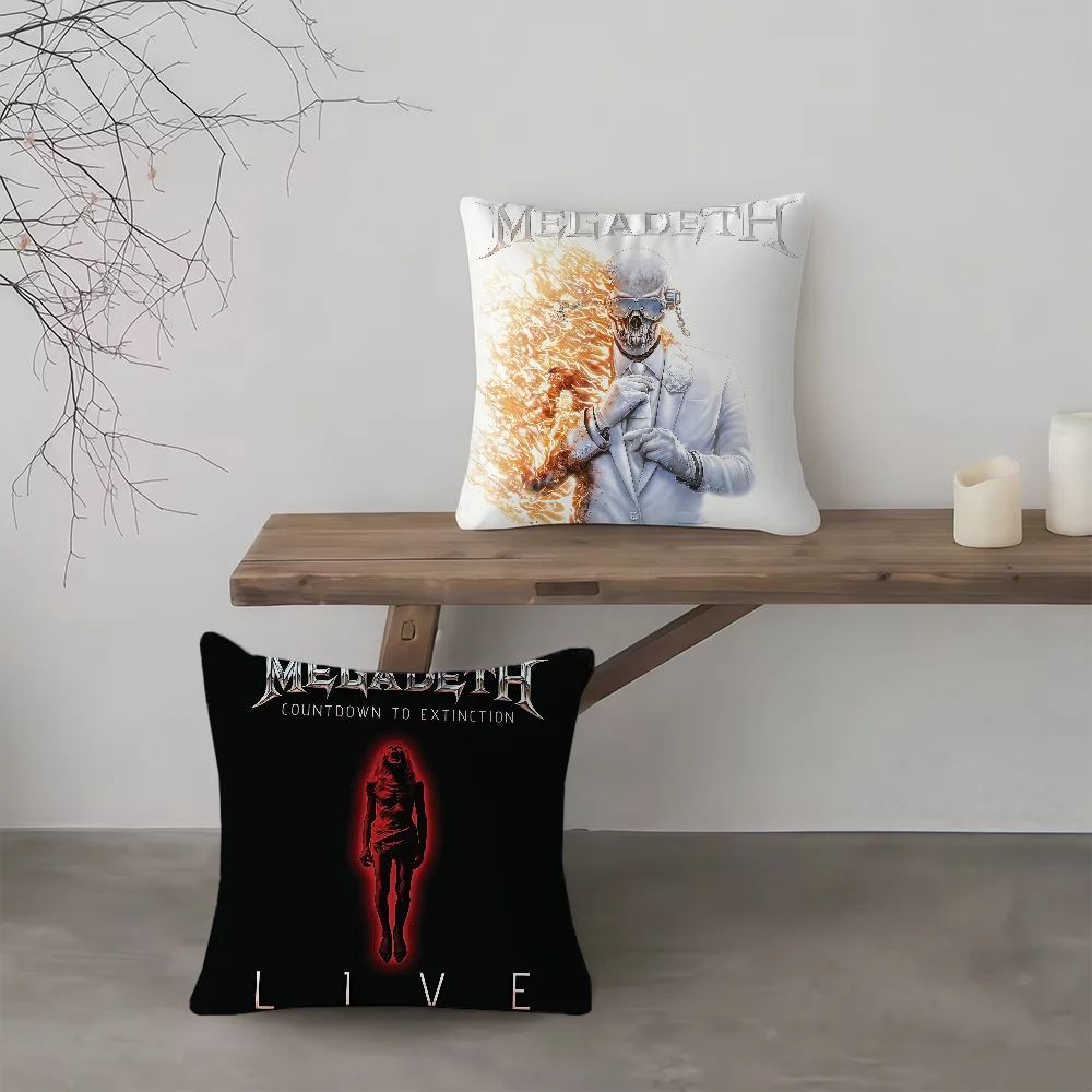 cushion cover Rock Fashionable Style pillowcase M-Megadeth Comfortable Band sofa Bedroom Personalized Decoration