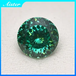 New Green Round 100 Faceted Cut Cubic Zirconia Lab Zircon CZ 4K Cutting 5A+ Quality for Jewelry Making