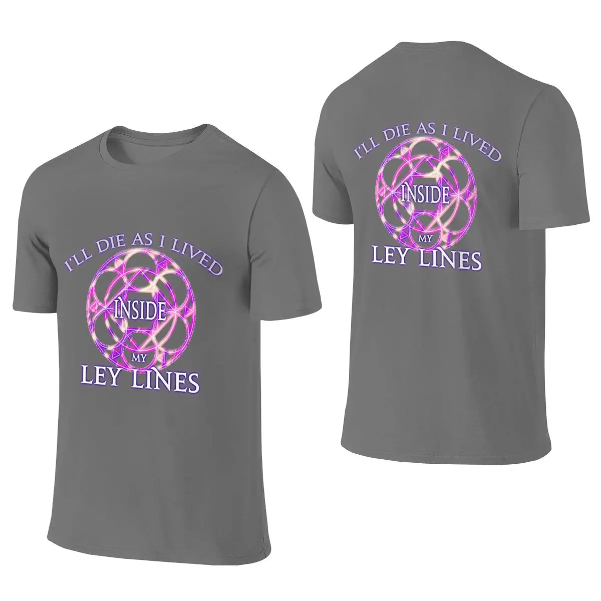 Inside My Ley Lines American Style Reversible T-shirt Retro Trendy Brand Youthful Feeling Men's T-shirts