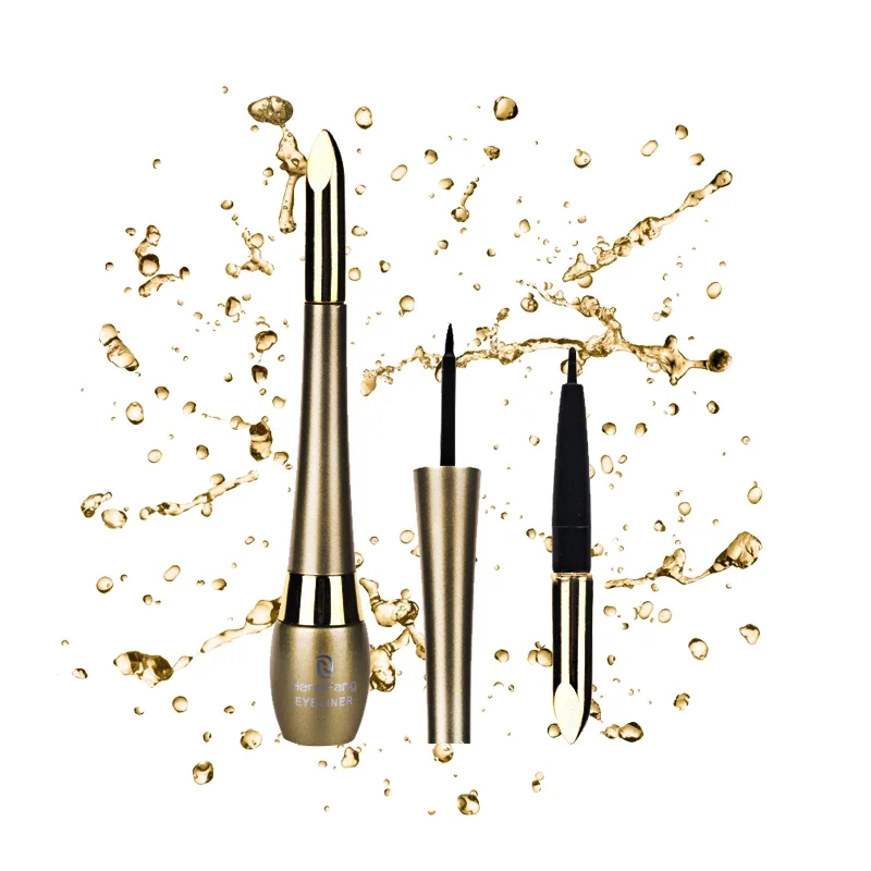 Hengfang Liquid Professional Eyeliner Makeup Golden Double Ended Eyeliner Make Up Long Lasting WaterproofEye Liner Pencil TSLM1