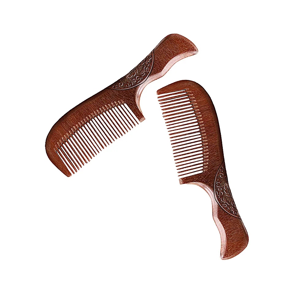 

Natural Sandalwood Thickened Carved Teeth Anti-Static Massage Wooden Hair Styling Comb For Women Scalp Care Wood Hair Comb