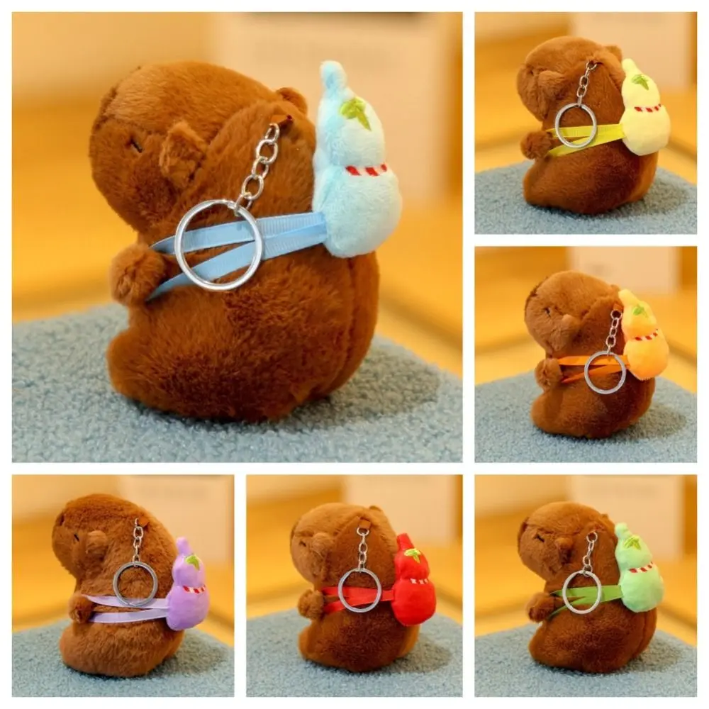 Kawaii Capybara Plush Toy Gourd Backpack Small Size Simulation Doll Cute Stuffed Animals Anime Fluffty Toy Christmas Gifts