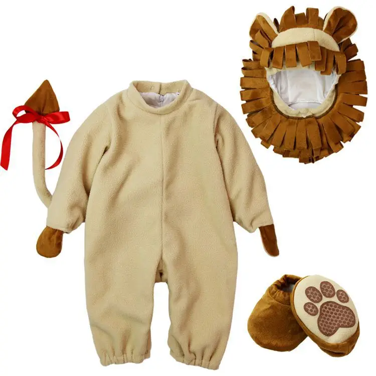 0-2 Years Baby Boys Lion Costume Animal Carnival Purim Halloween Outfits Cosplay Rompers Jumpsuit Toddlers Infant Clothes