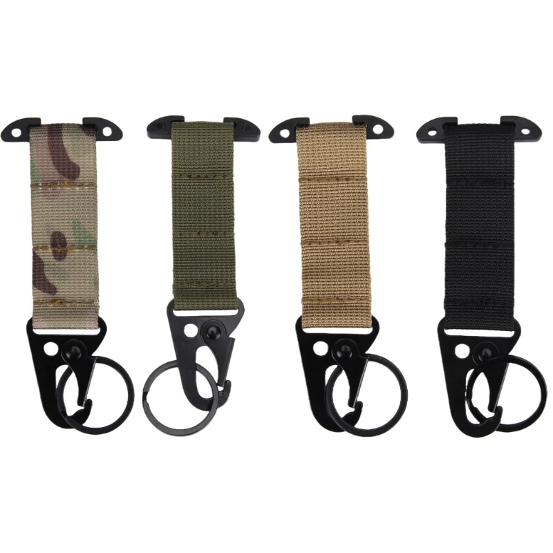 2Pcs Nylon Hook Clip Nylon Webbing Buckles Strap Clip Backpacks Hanging Buckles Belt Keyring Holder for Camping Hunting